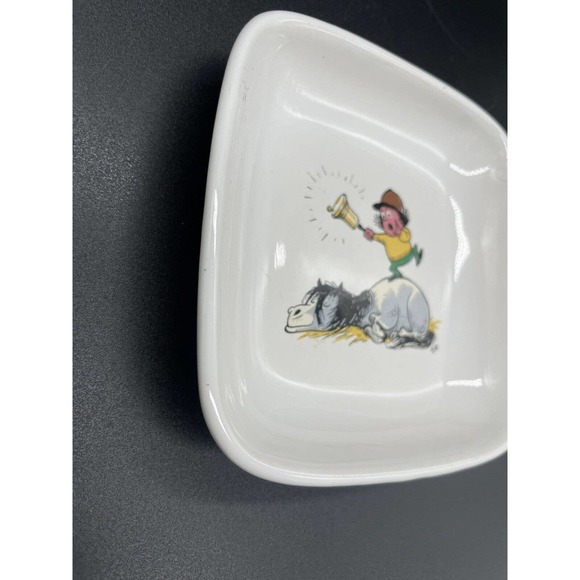 Devon Pottery Kid Pony Mouse Small Square Plate 4.5” Made in England Set of Two - Picture 4 of 9